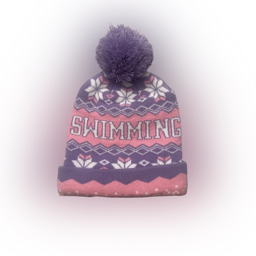 Purple and Pink Kids Swimming Hat